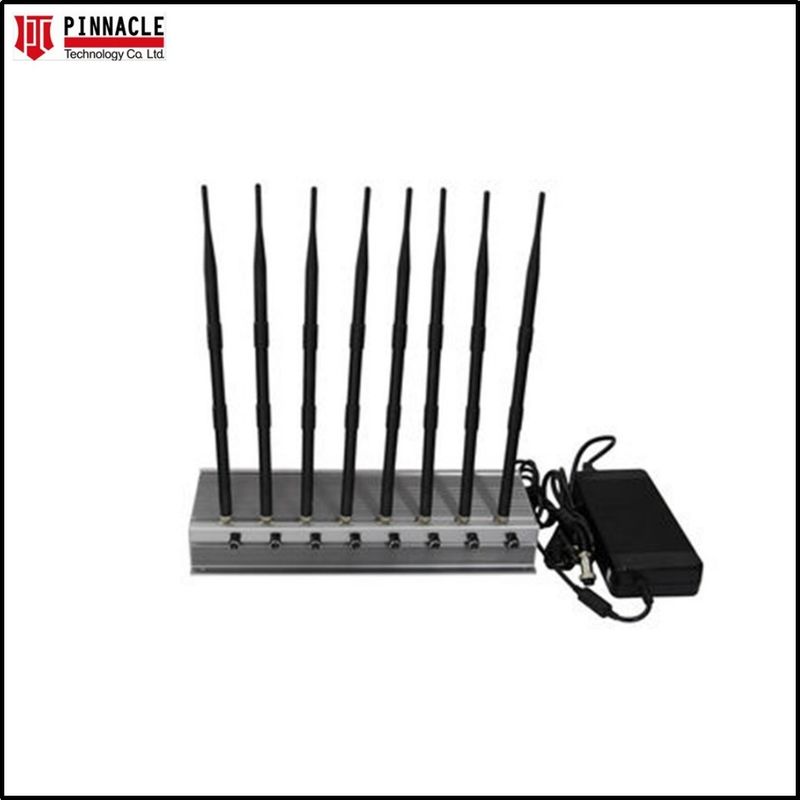 Puissant 8 antennes détecteur de bruit GPS WiFi VHF UHF téléphone portable et Wifi Blocker 80W