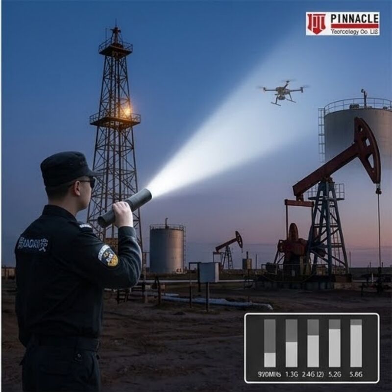 Portée de 500 m IP65 imperméable à l'eau 1 kg Lumière de poids léger Anti-drone Jammer Portable Tactique UAS Défense