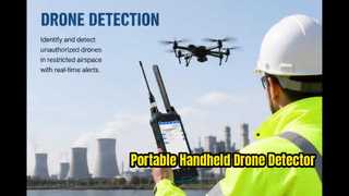 Détecteur de drone portable professionnel | 100-6 000 MHz | Portée de détection de 1 à 3 km